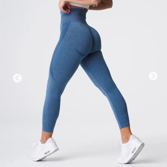 NVGTN Slate Blue Contoure Seamless Activewear Leggings Small - Picture 2 of 10
